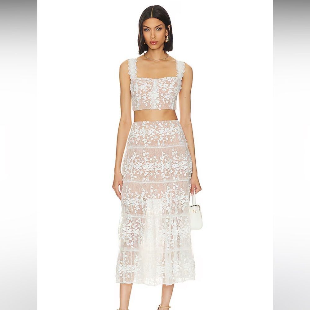 Bronx and Banco Megan Two Piece Set in White